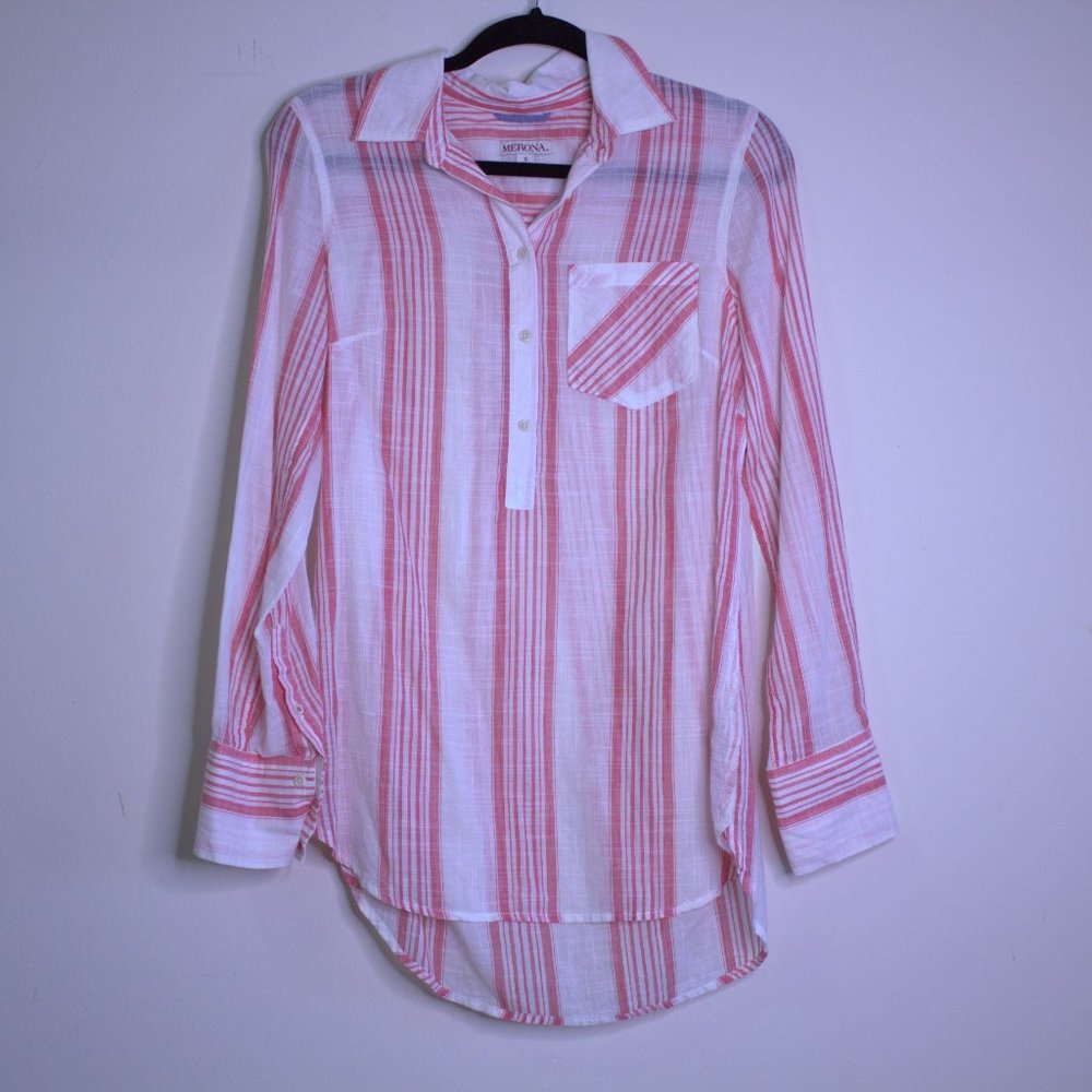NWT Merona Striped L/S Lightweight Top